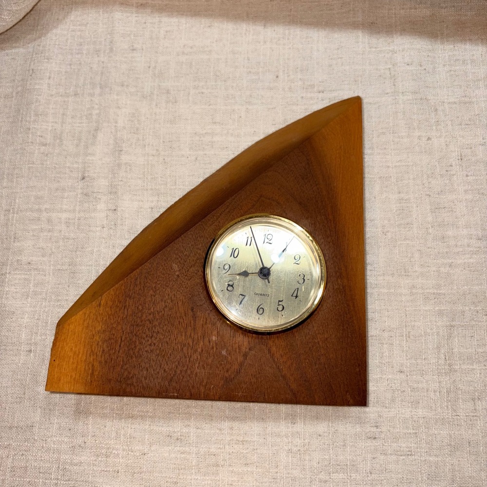Vintage Repurposed Barn Wood Desk Clock Barn Again‎ Furniture Co Quartz Analog